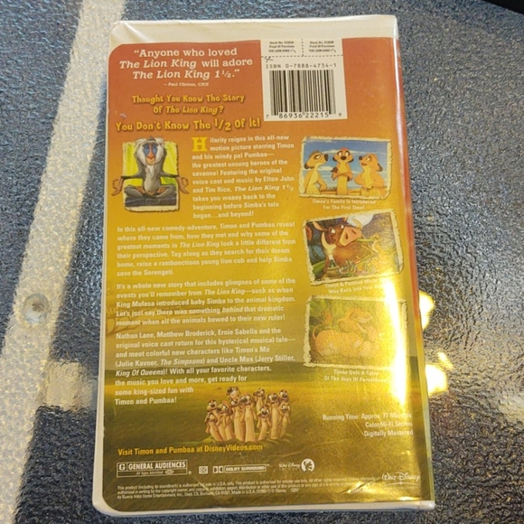 Disney's Lion King 1 and 1/2 - VHS Movie - Picture 4 of 7
